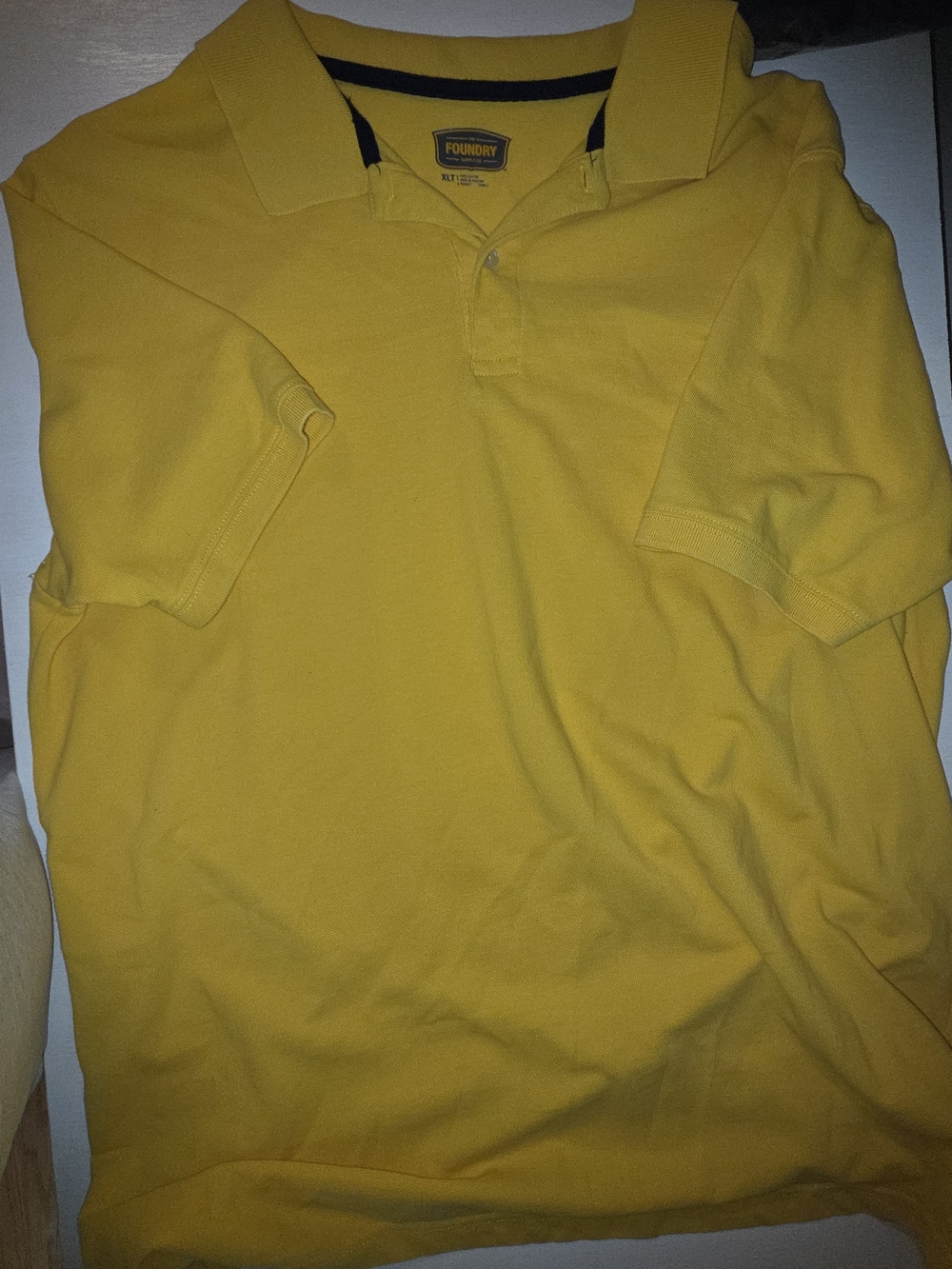 The Foundry Supply Co. Men's Bright Yellow Polo Big & Tall XLT